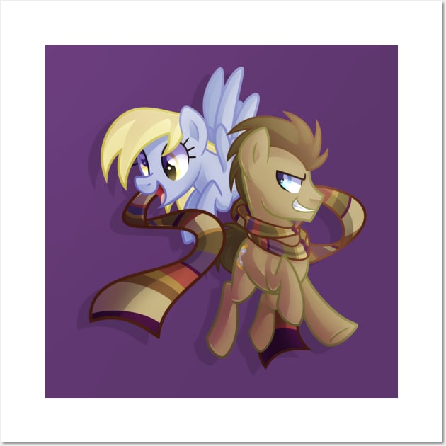 Derpy And Doctor Whooves Wall Art by Left2Fail